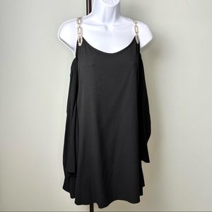 For Love & Lemons Cold Shoulder, Bell Sleeve Dress